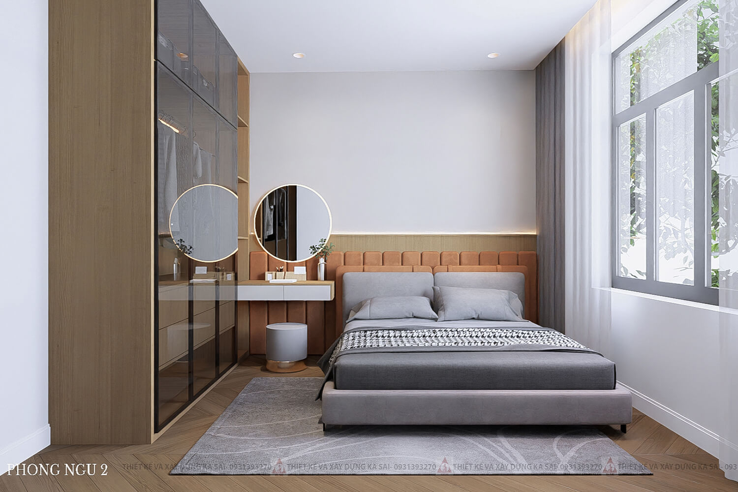 Phòng ngủ 2 nhà 5x17 3 phòng ngủ