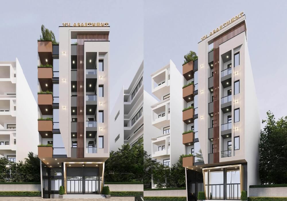 Thiết kế căn hộ 10x20m với hình khối mạnh mẽ, tối giản mà cuốn hút