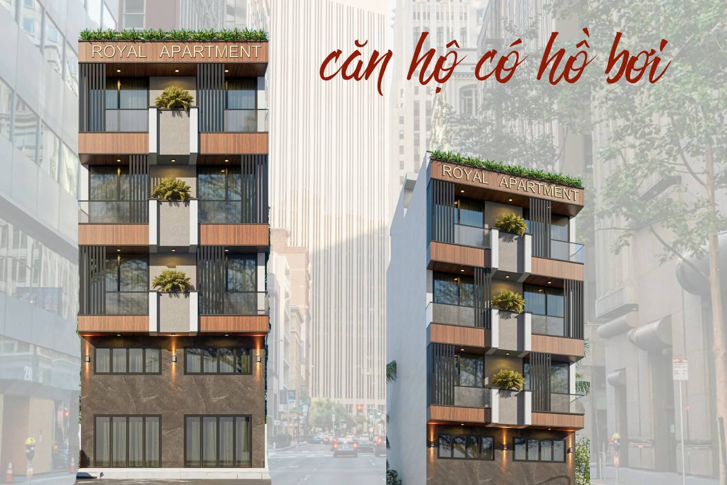 Thiết kế căn hộ có hồ bơi 5 tầng hiện đại giữa phố, tối ưu công năng