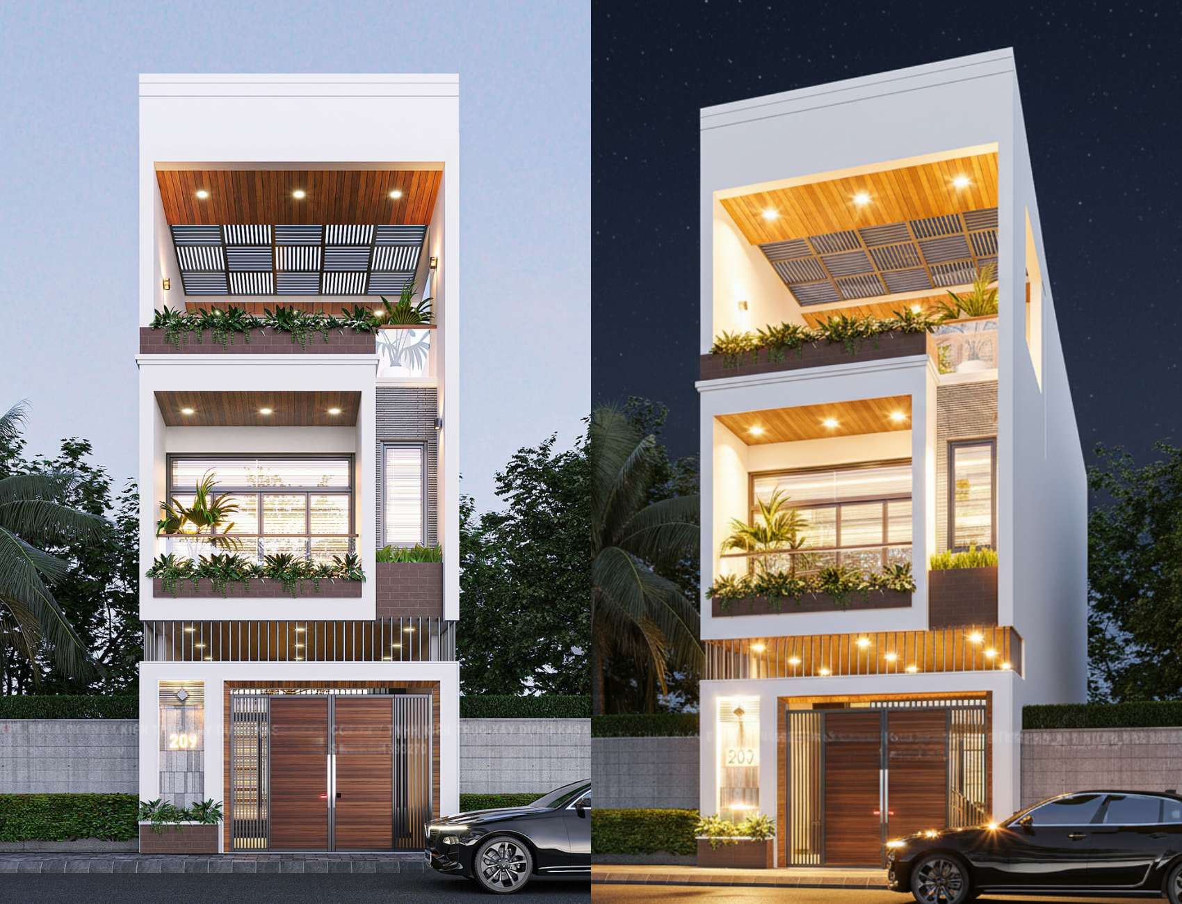 Thiết kế nhà 3 tầng 4 phòng ngủ đẹp hiện đại, tiện nghi – Nhà anh Phước