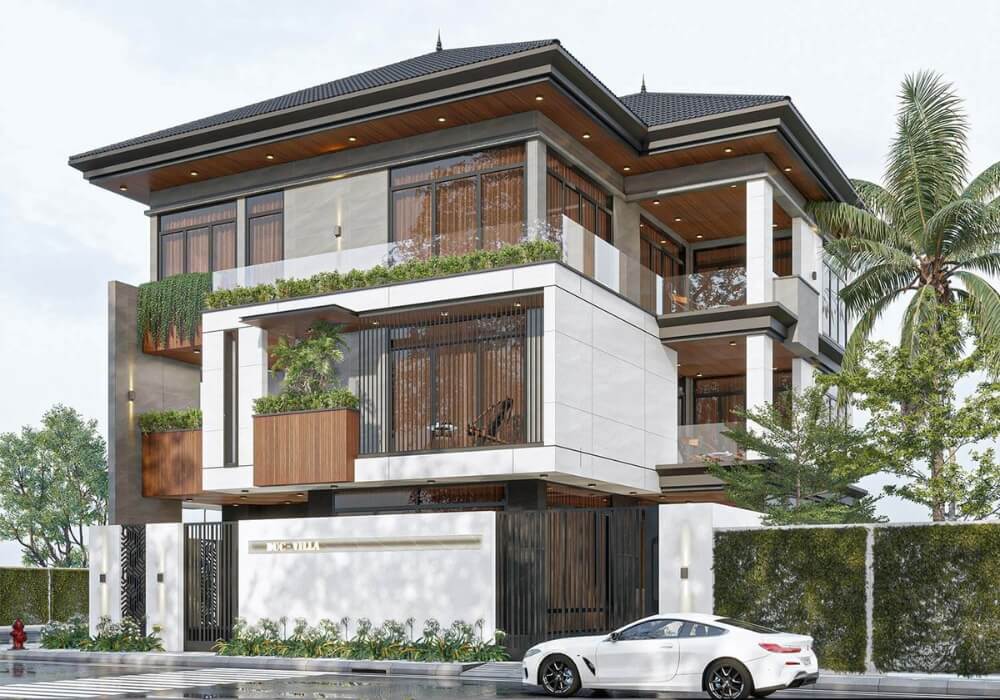 Chiêm ngưỡng biệt thự mái nhật 3 tầng đẹp ngây ngất