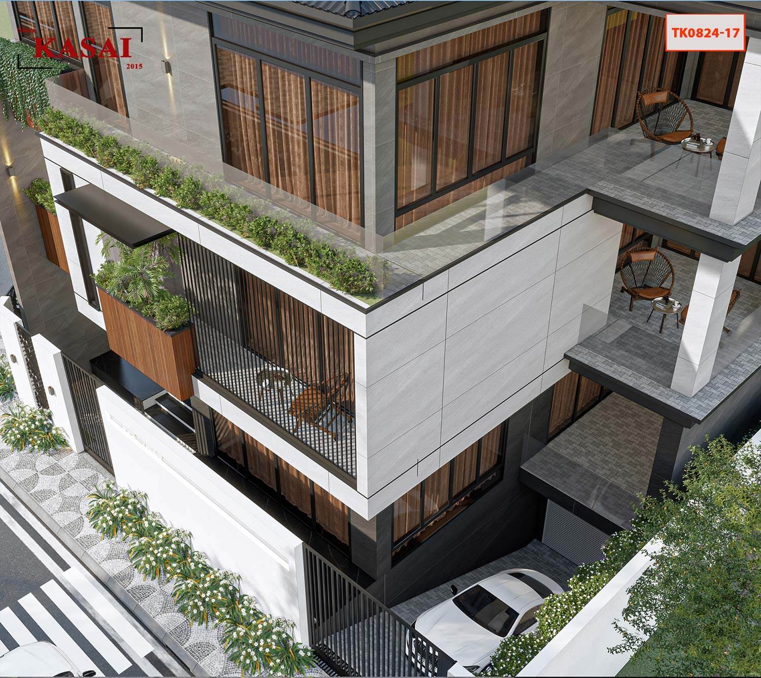 Biệt thự mái Nhật 3 tầng đẹp