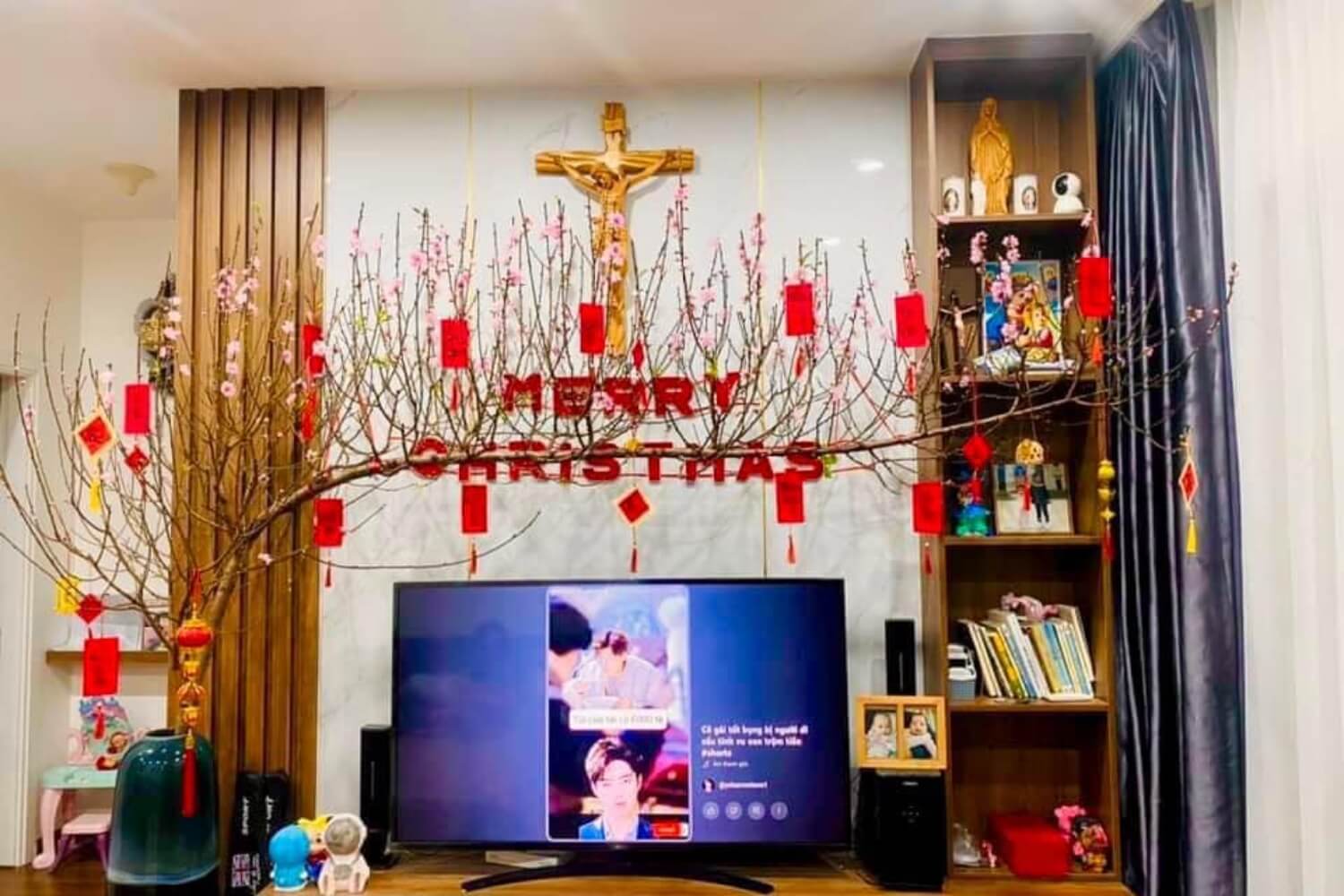 Decor Tết phòng khách đẹp