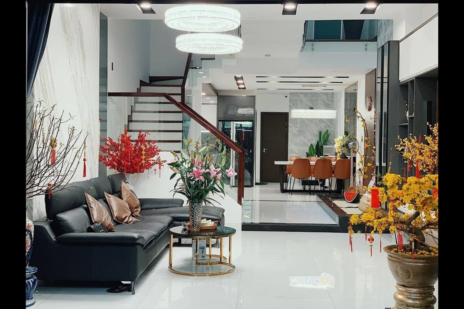 Decor Tết phòng khách