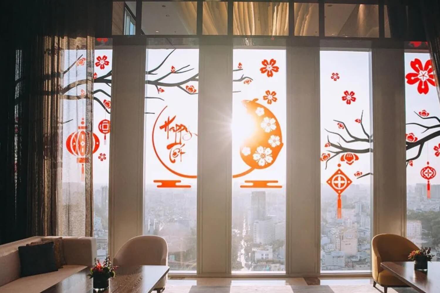 Decor Tết phòng khách