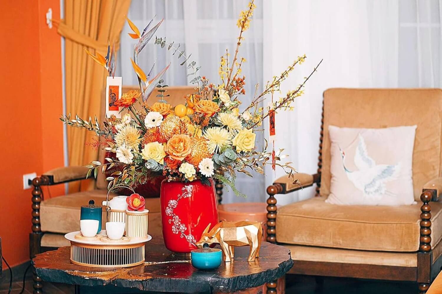 Decor Tết phòng khách