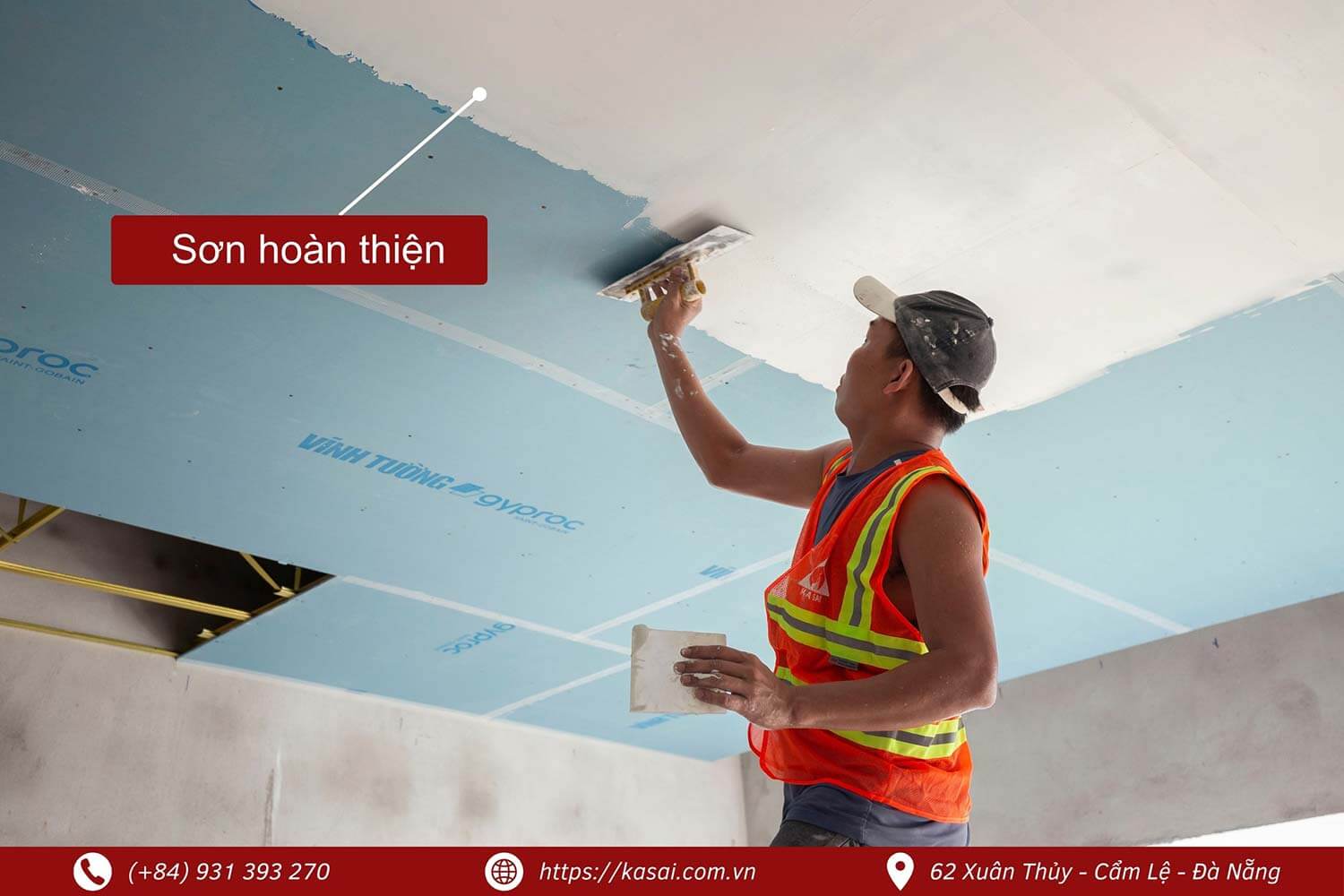 Thi công trần thạch cao Hưng's House