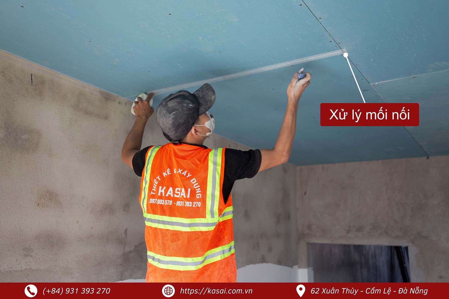 Thi công trần thạch cao Hưng's House