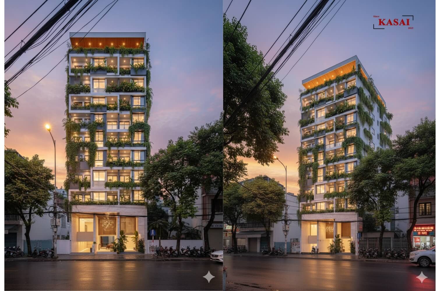 Thiết kế căn hộ 9 tầng ốc đảo xanh