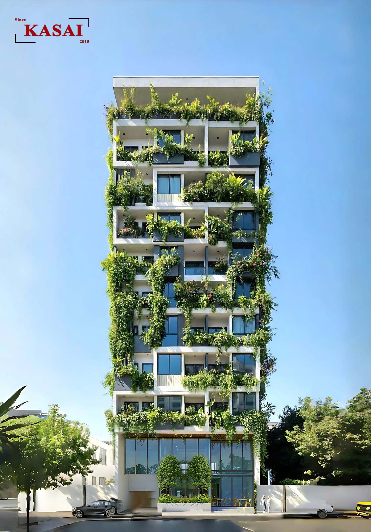 Thiết kế căn hộ 9 tầng ốc đảo xanh