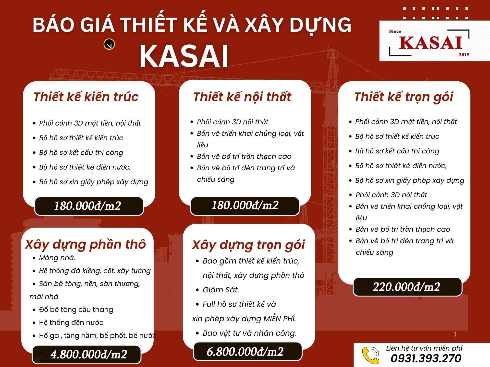 Báo giá KASAI 2026