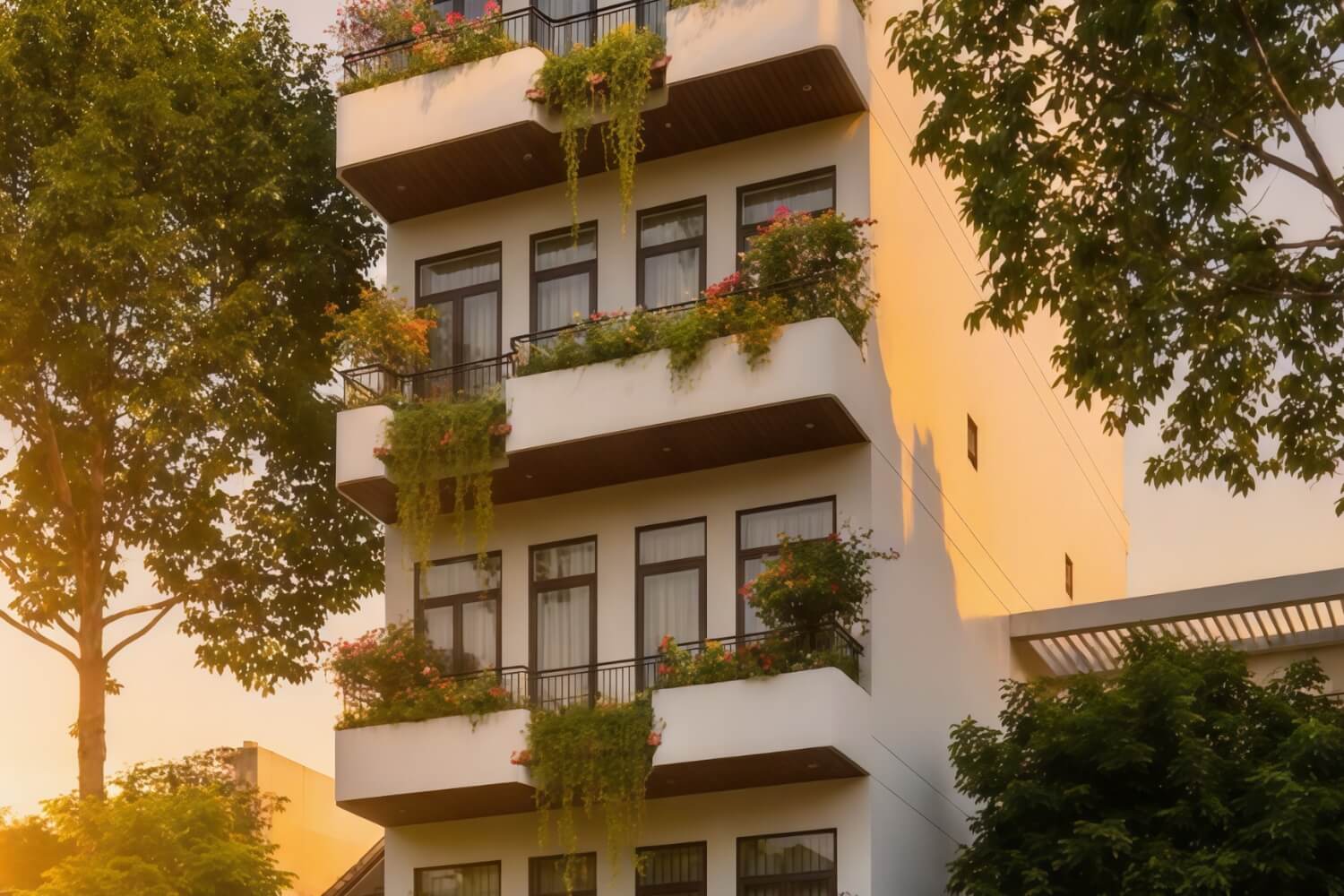 Căn hộ tối giản mảng xanh xuyên suốt