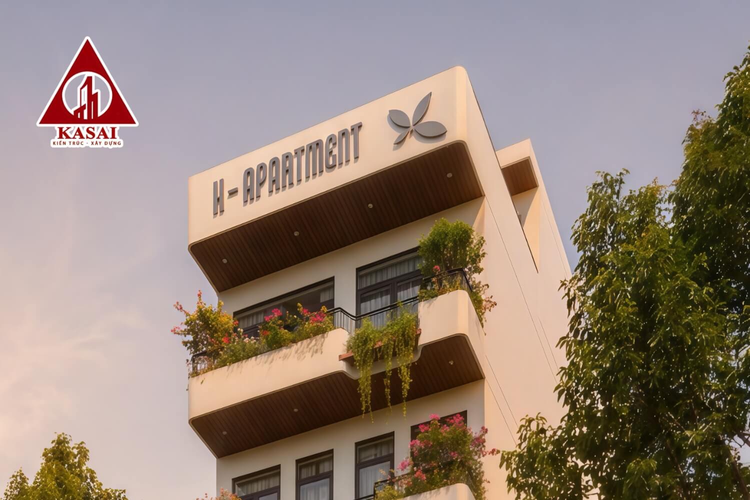 Căn hộ tối giản mảng xanh xuyên suốt