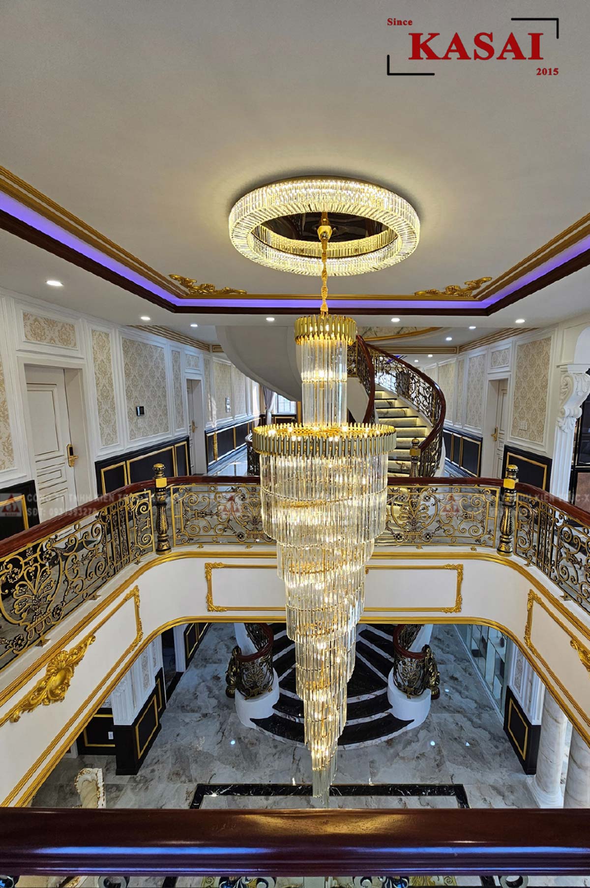 Đèn trần biệt thự tân cổ điển đẳng cấp