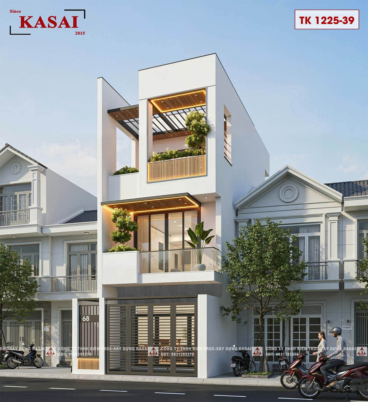 Nhà phố 3 tầng tràn ngập ánh sáng