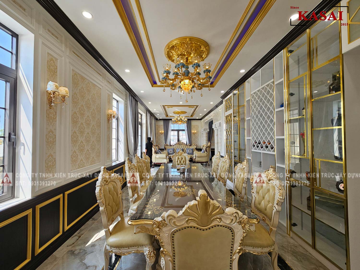 Phòng ăn biệt thự tân cổ điển đẳng cấp