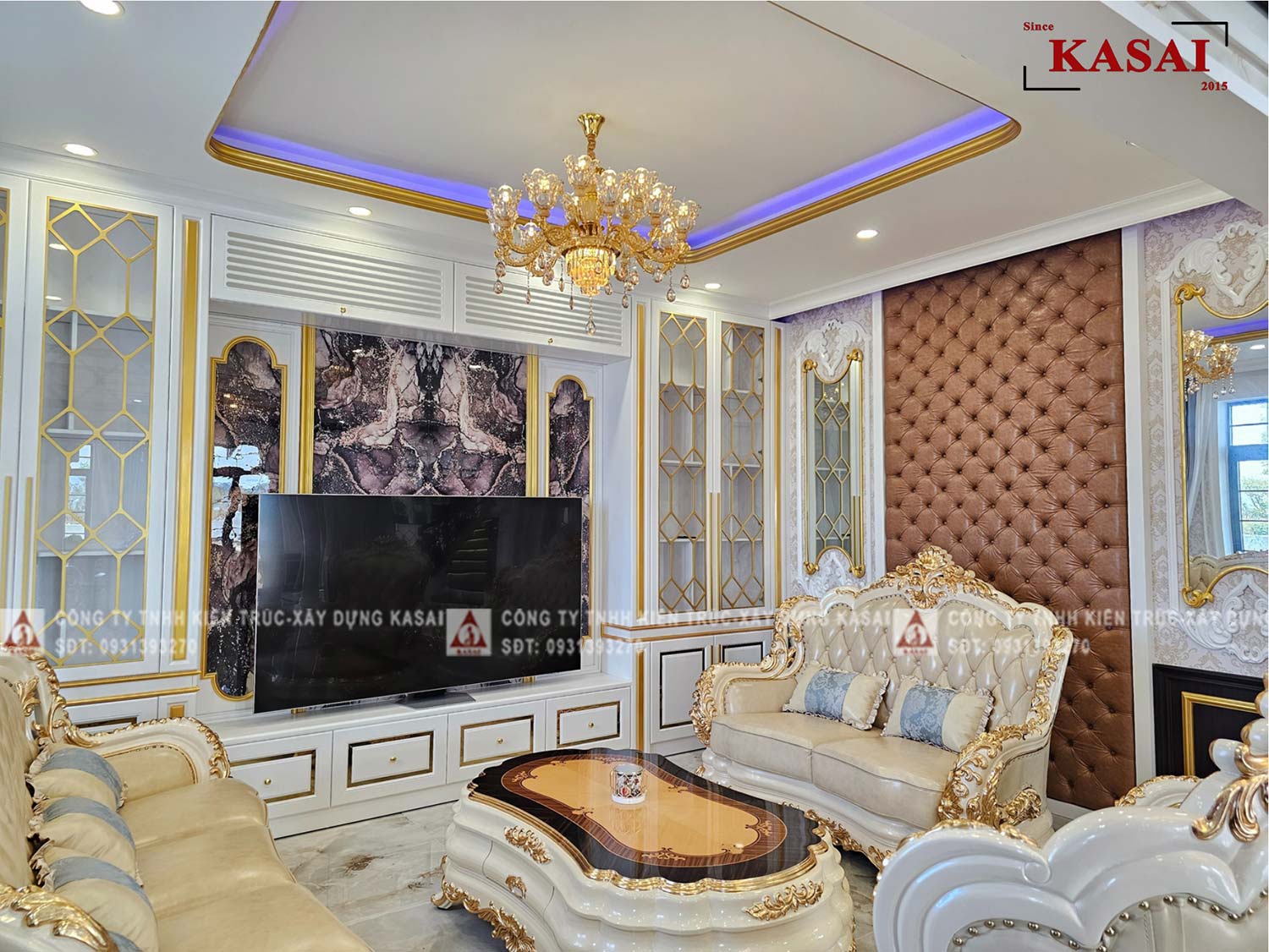 Phòng khách biệt thự tân cổ điển đẳng cấp