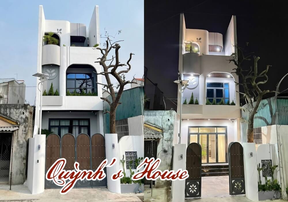 Quỳnh’s House ấn tượng với mảng bo cong và nội thất sang trọng