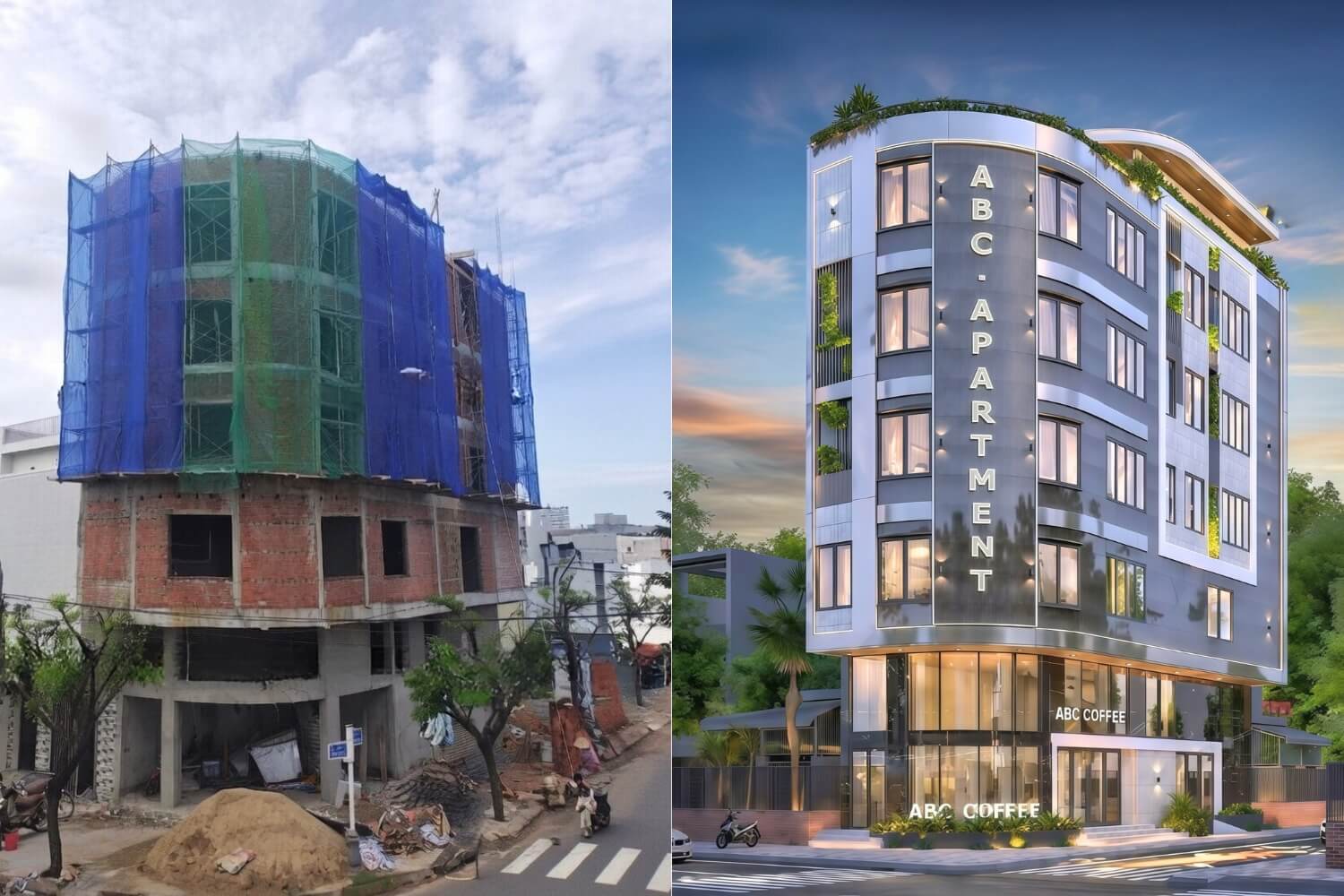 Từ 3D đến thô ABC Apartment