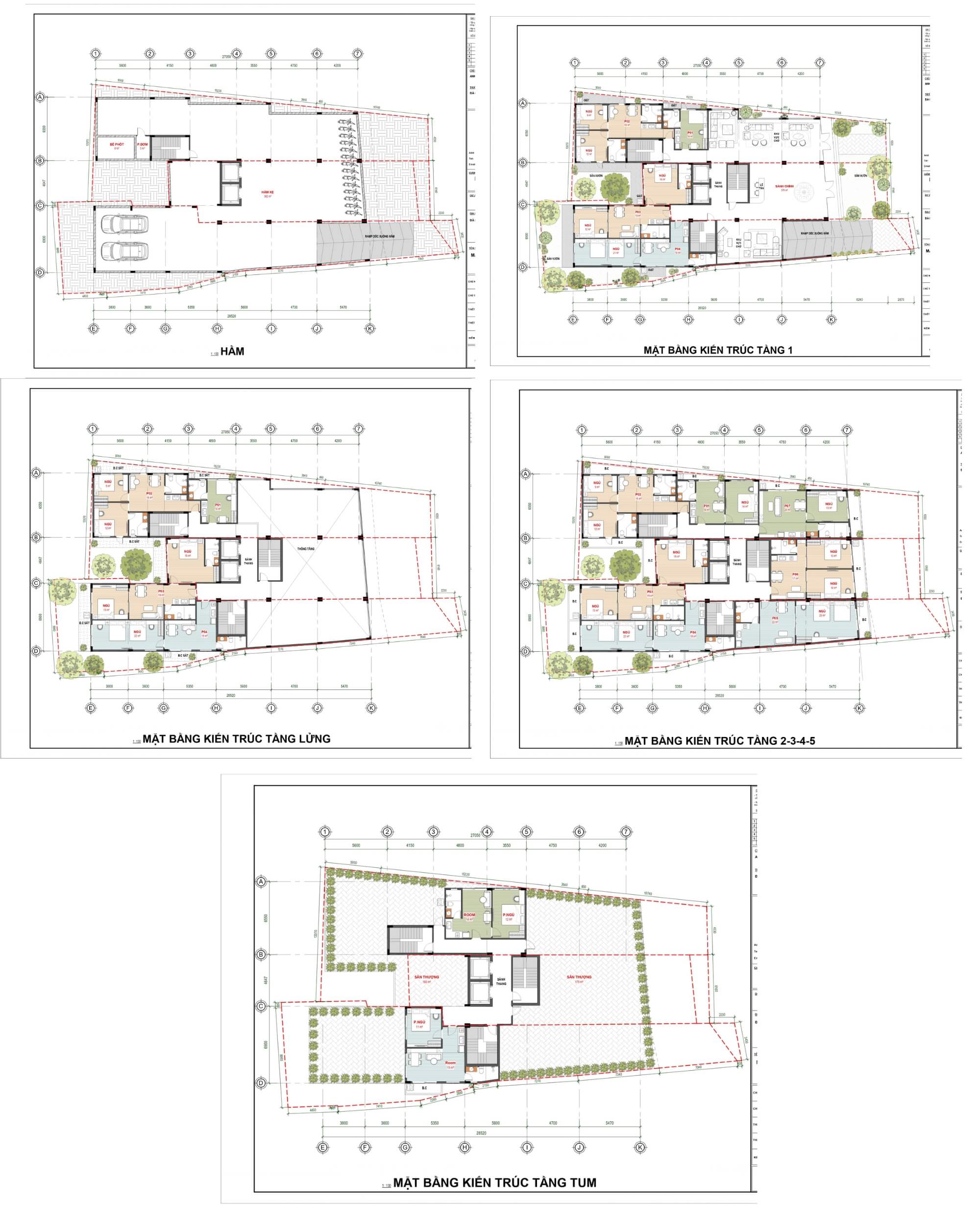 Bản vẽ thiết kế khách sạn Ngân Khánh