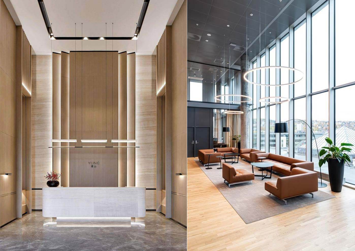 Phòng lễ tân thiết kế khách sạn 7 tầng