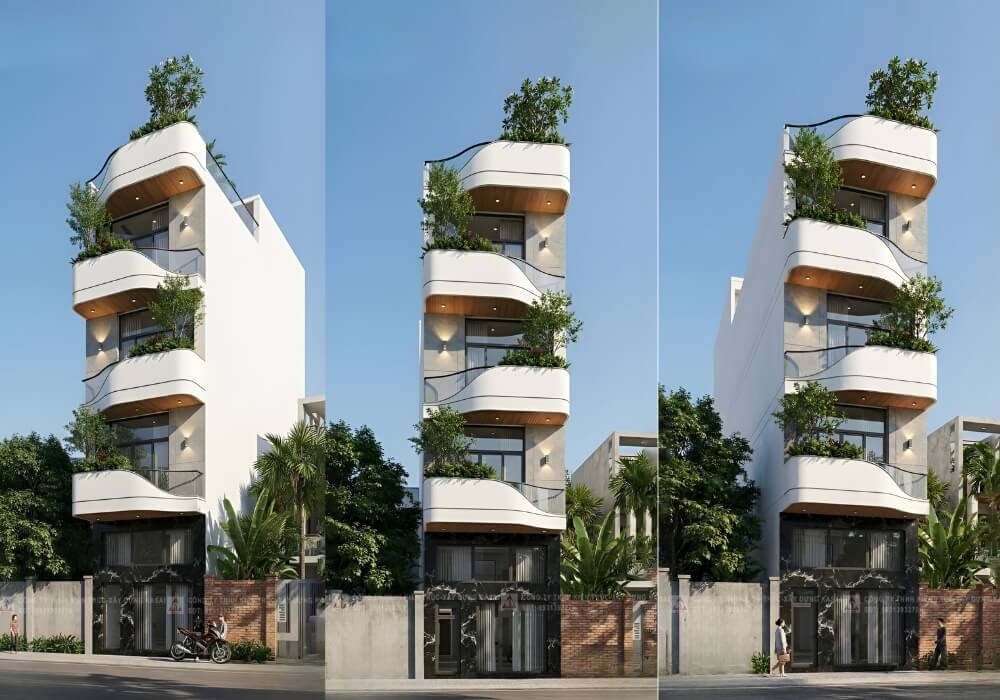 Thiết kế căn hộ 5x25m 5 tầng hiện đại đầy sự thư thái