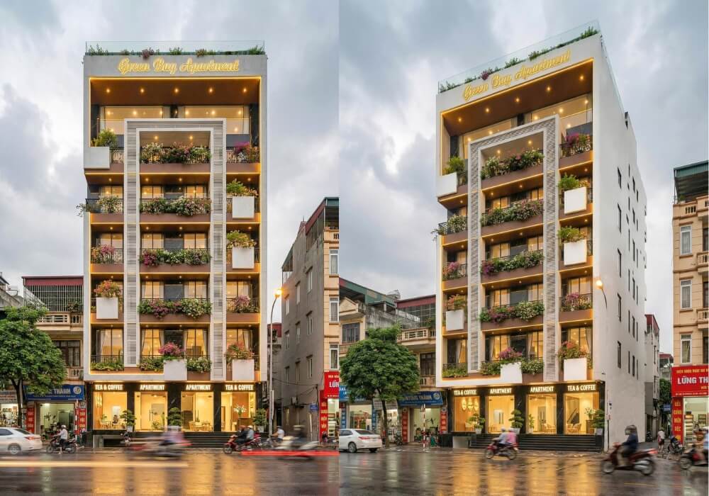 Thiết kế căn hộ 9 tầng vừa thanh thoát vừa xanh mát