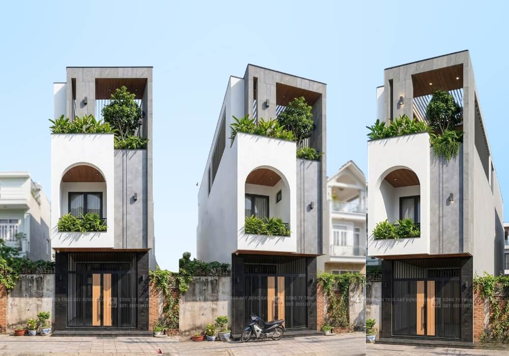 Mẫu nhà 4x20m 3 tầng kết hợp hài hòa giữa nhiều chi tiết đắc giá