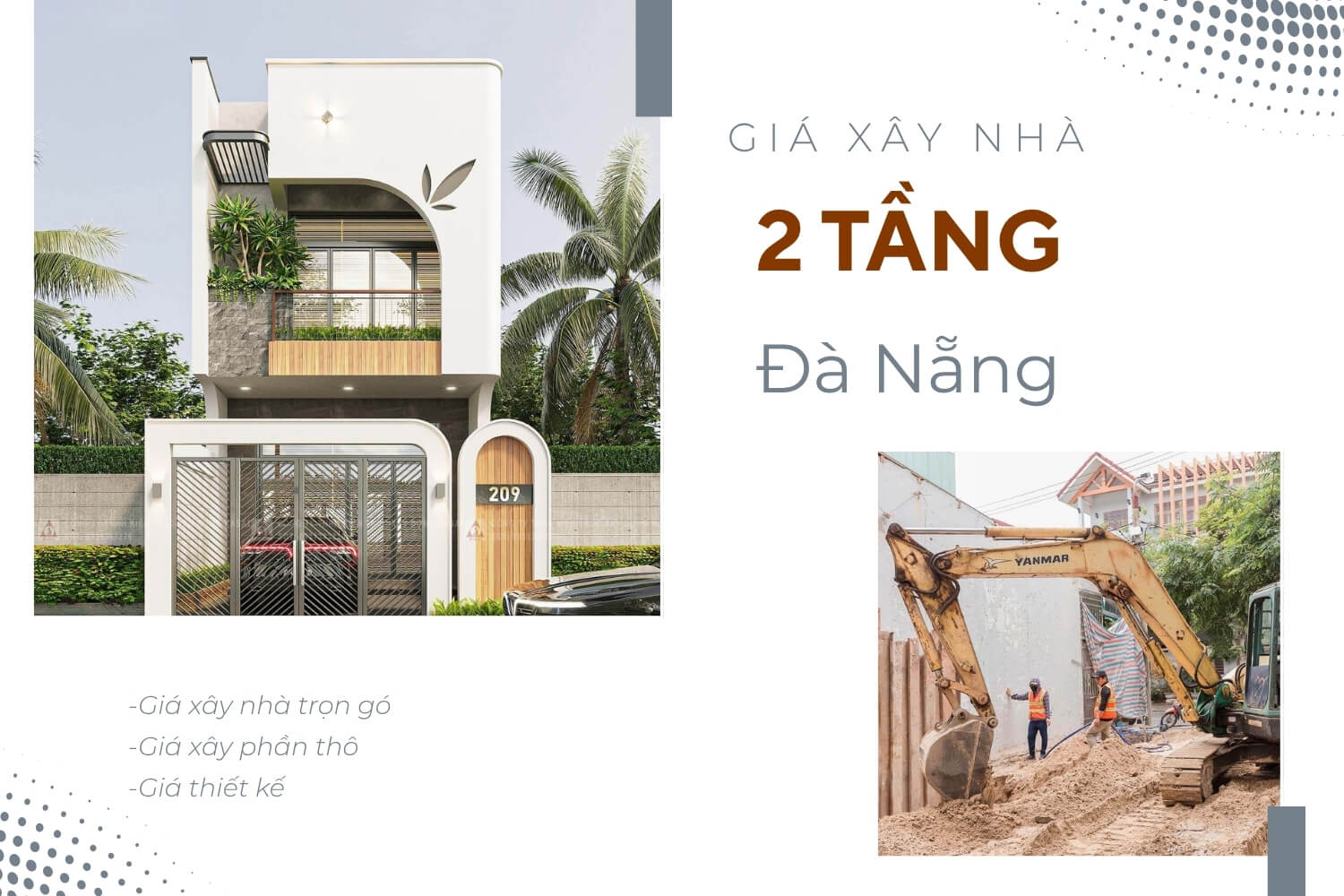 Giá xây nhà 2 tầng tại Đà Nẵng