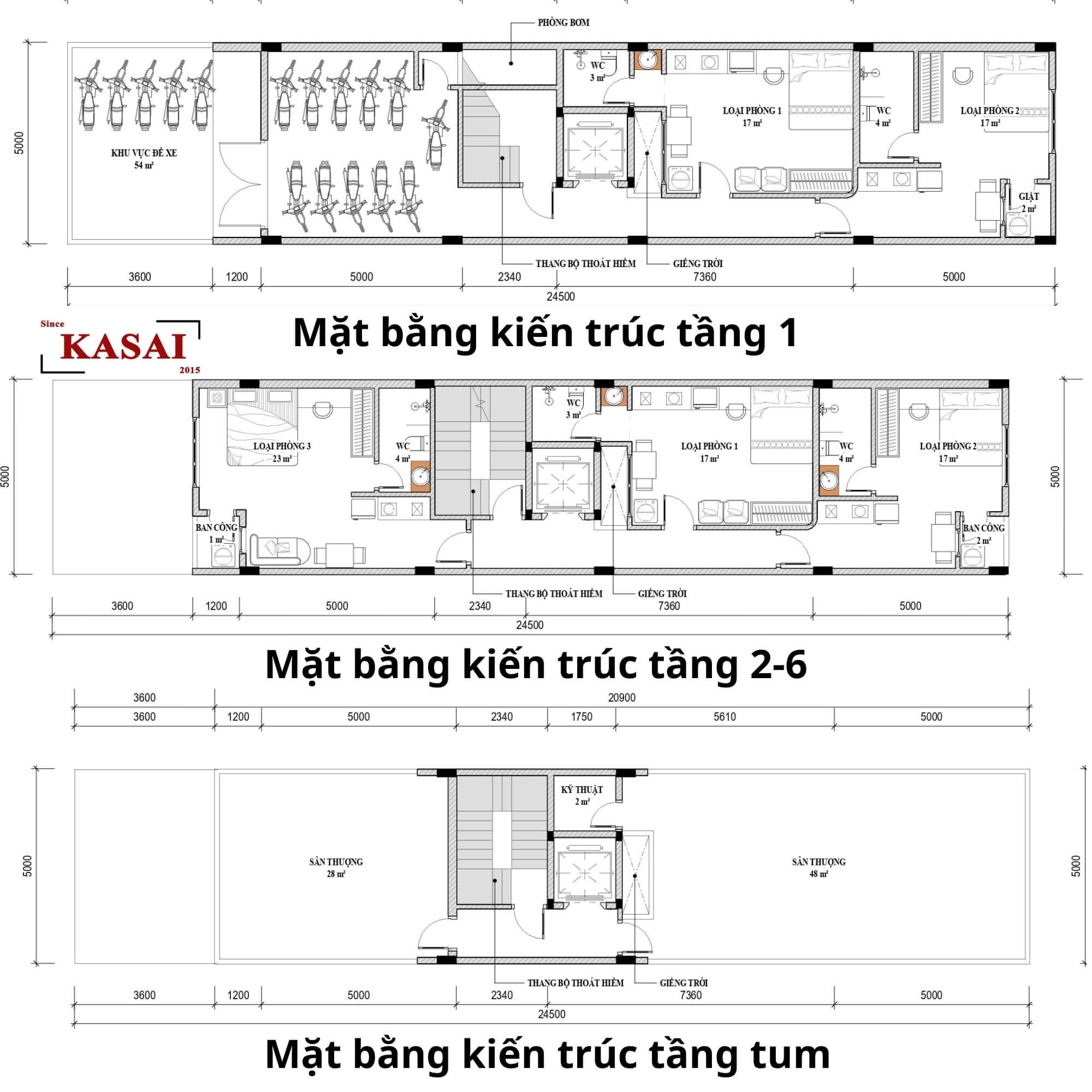 Bản vẽ thiết kế căn hộ phố Hoang's Aparment