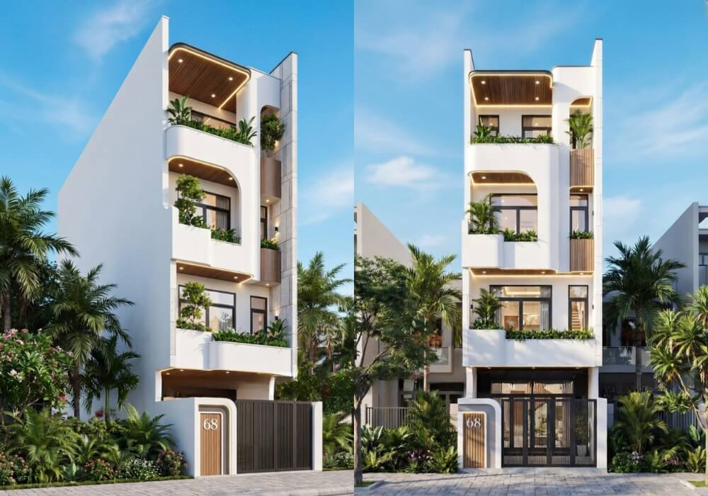 Mẫu nhà 4 tầng mặt tiền 5m x 20m siêu hiện đại, đẹp từng góc nhỏ
