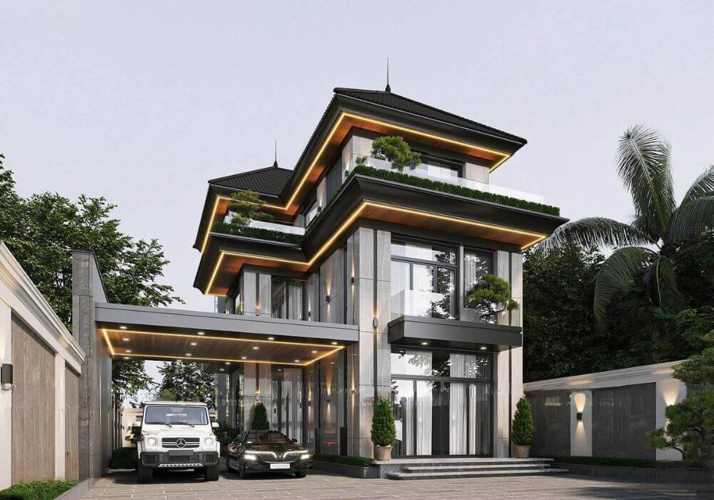 Nhà 15x30m 3 tầng sang trọng sống chuẩn nghỉ dưỡng