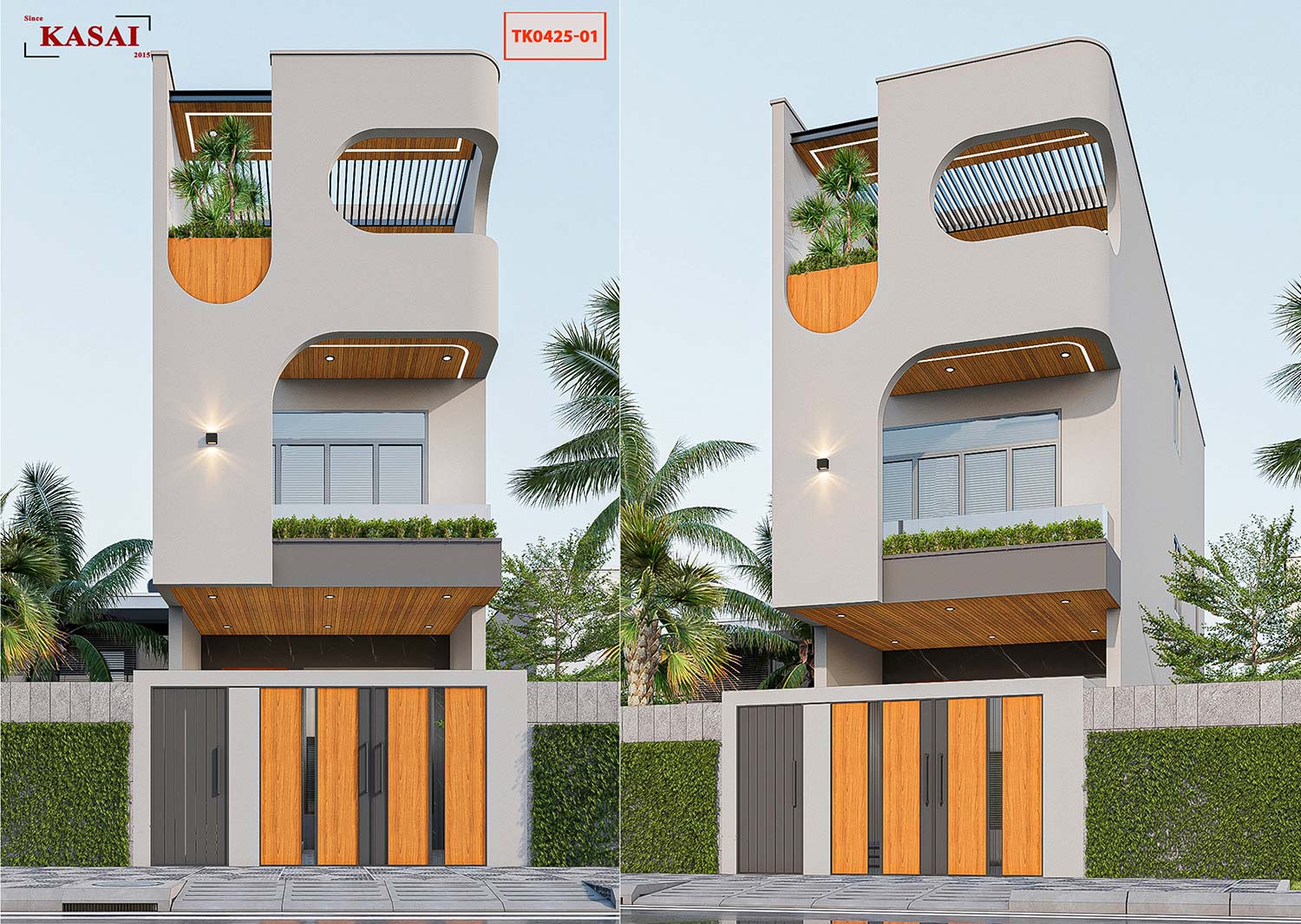 Nhà 3 tầng Đà Nẵng ấn tượng với những đường khoét lõm