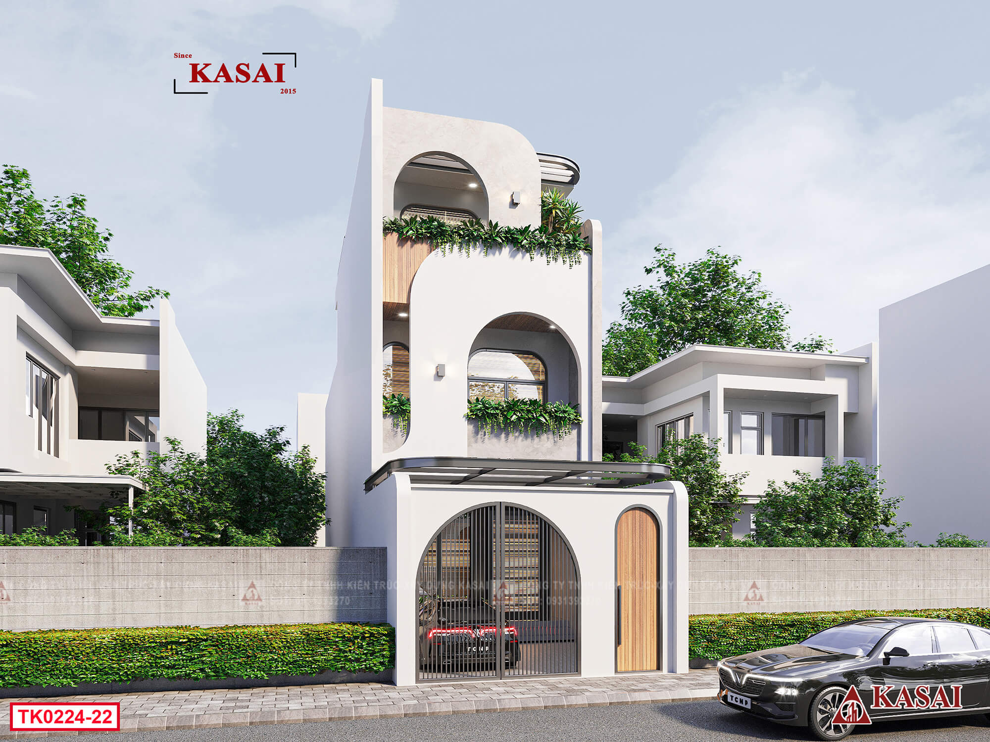 Thiết kế nhà 3 tầng 5x25m Đà Nẵng