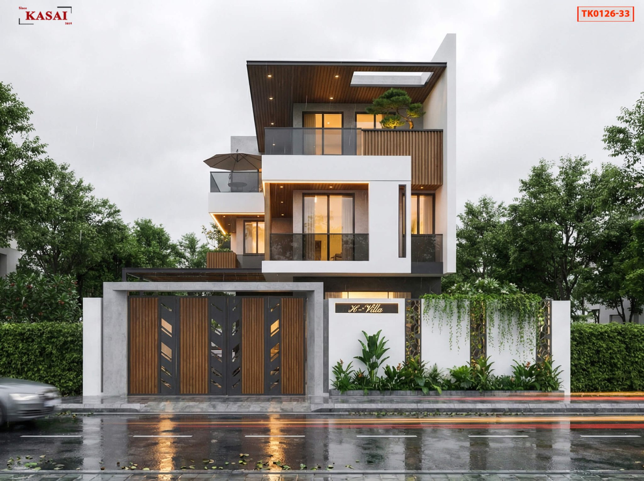Biệt thự mặt tiền 15m đẹp