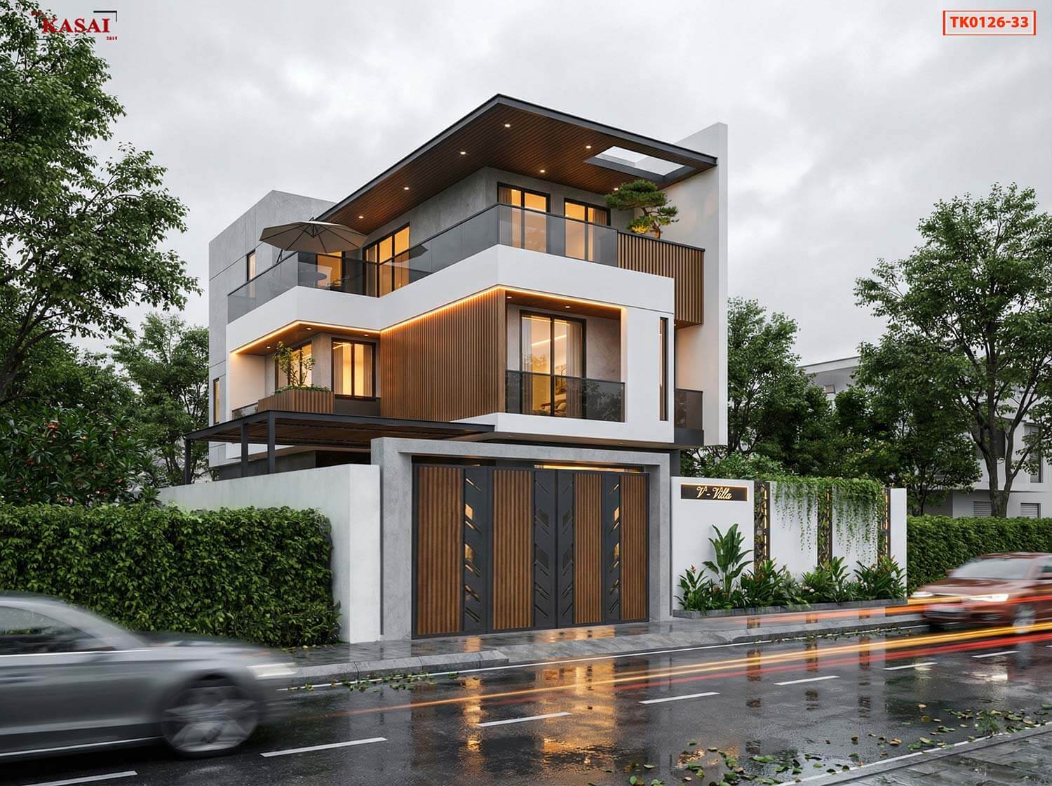 Biệt thự mặt tiền 15m đẹp