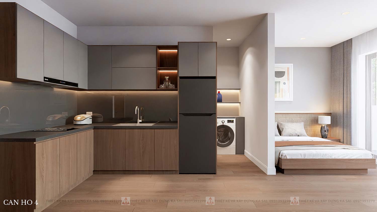 Mẫu căn hộ phố 6 tầng hiện đại