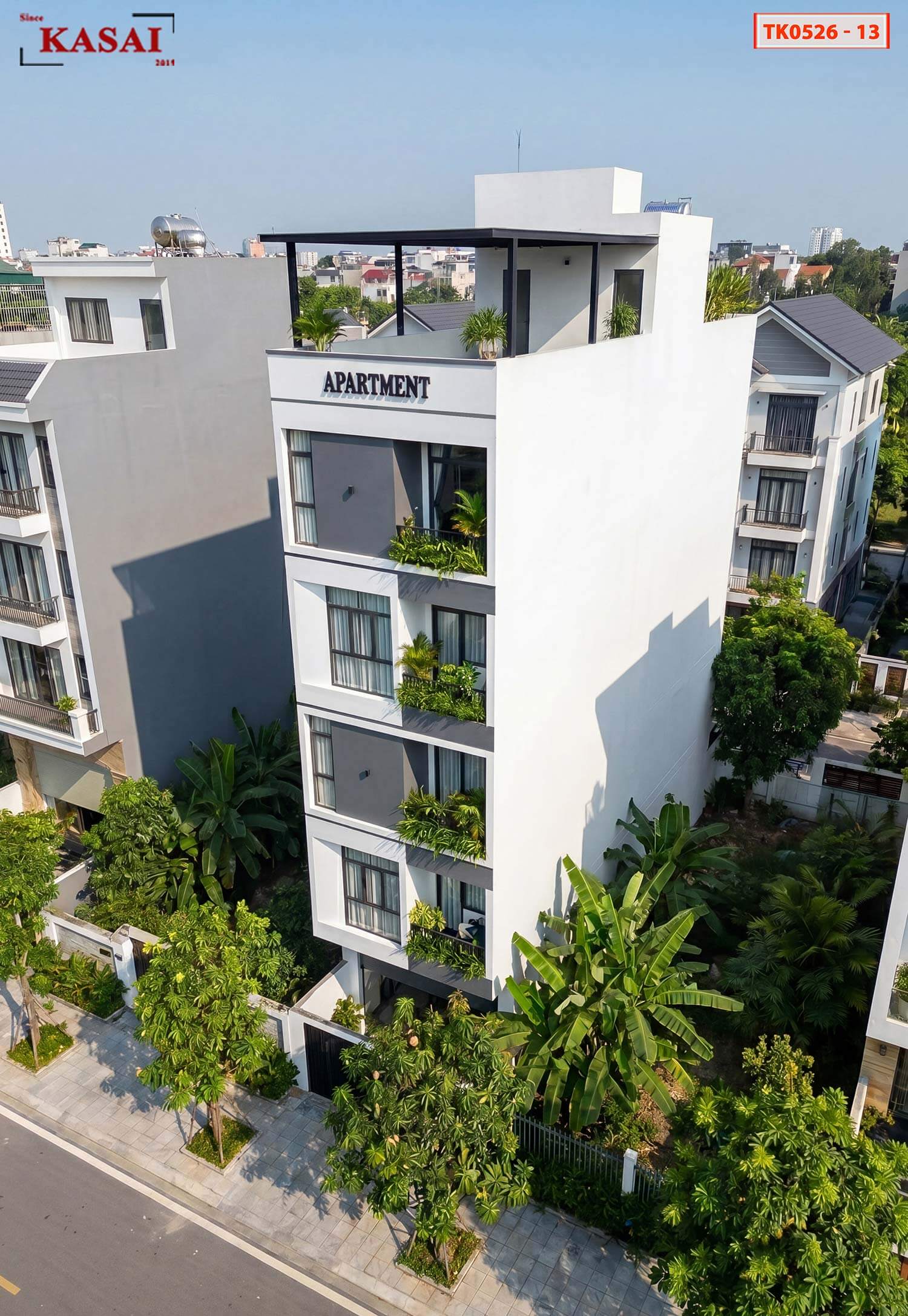 Mẫu căn hộ phố 6 tầng hiện đại