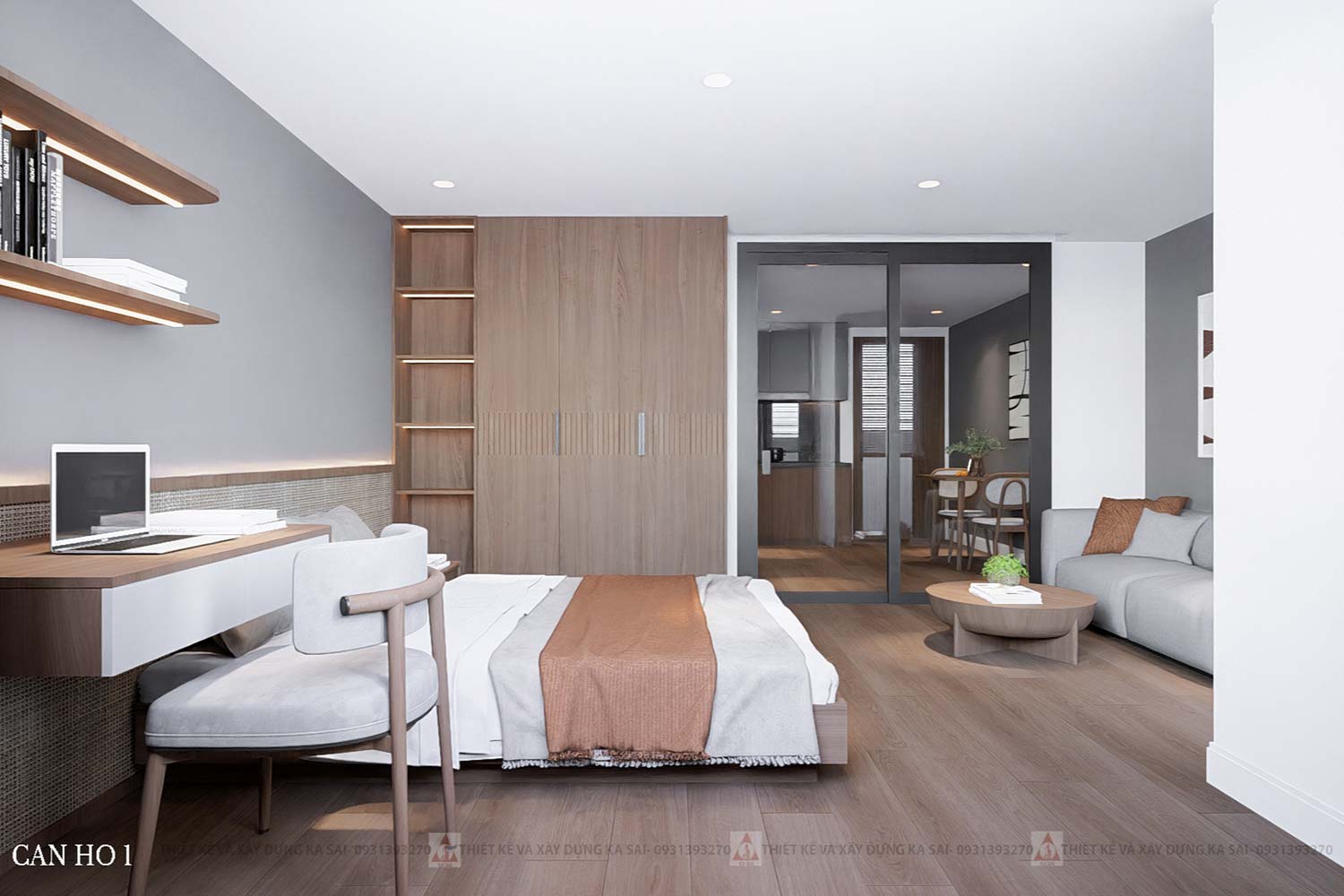Mẫu căn hộ phố 6 tầng hiện đại