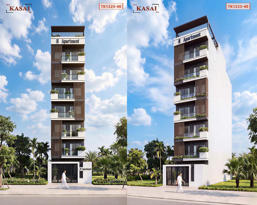 Thiết kế căn hộ 8 tầng hiện đại không gian siêu thoáng đãng