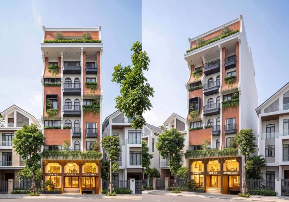 Thiết kế căn hộ văn phòng, quán cà phê kết hợp cực ấn tượng